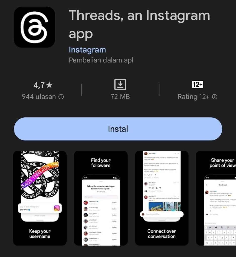 threads, an instagram app